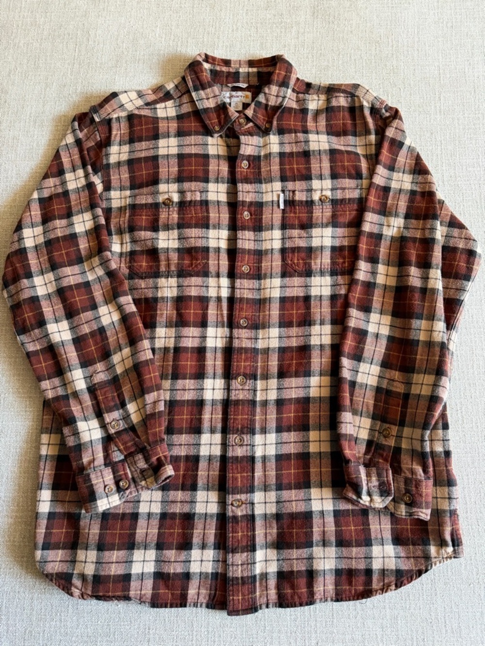 Carhartt Trumbull Plaid Shirt for Men relaxed fit XL tall